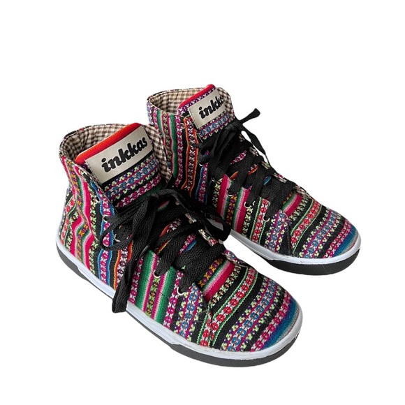 Inkkas High Top Sneaker Handmade OG Rare Print OneTreeOneShoe Artisan Peruvian - Picture 1 of 12
